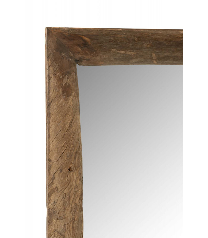 Miroir mural rectangulaire en bois marron 176x90x8 cm