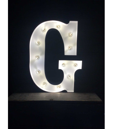 Lettre Lumineuse Métal G