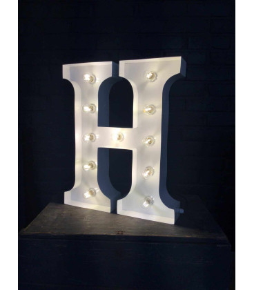 Lettre Lumineuse Métal H