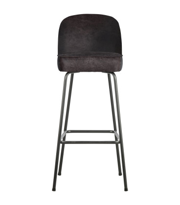 Lot de 2 Chaises de Bar Vogue 79cm Noir Cuir Recyclé