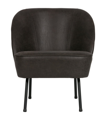 Fauteuil Vogue Cuir Noir