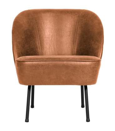 Fauteuil Vogue Cuir Cognac