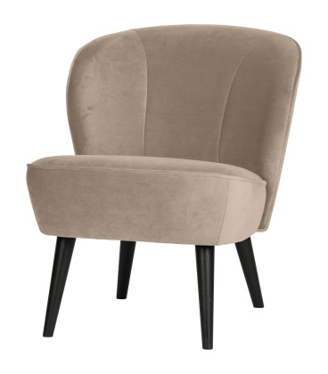 Fauteuil Sara Velours Kaki