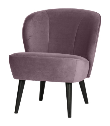 Fauteuil Sara Velours Lila