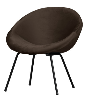 Fauteuil Moly velours dark night