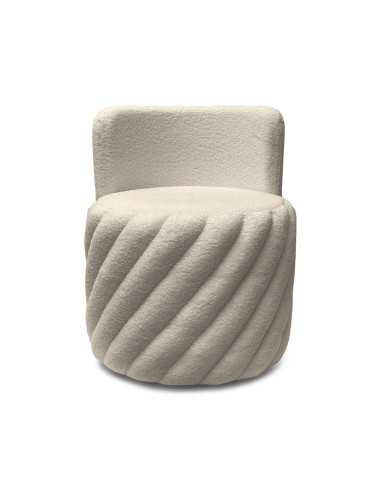 Fauteuil Alex pivotant teddy beige opjet