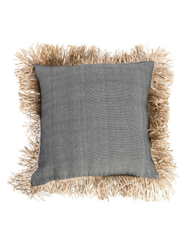 Housse de coussin De Cotton Bonita - Noir Naturel - 60x60