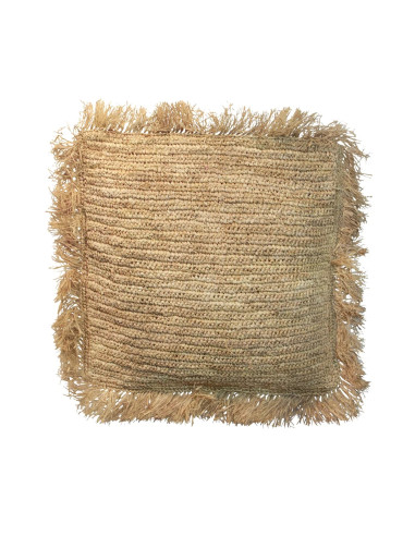 Housse de coussin en raphia - Carré - Naturel - 60x60