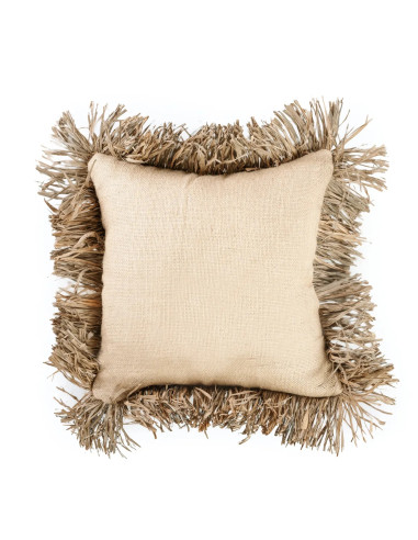 Housse de coussin en jute naturelle - 40x40