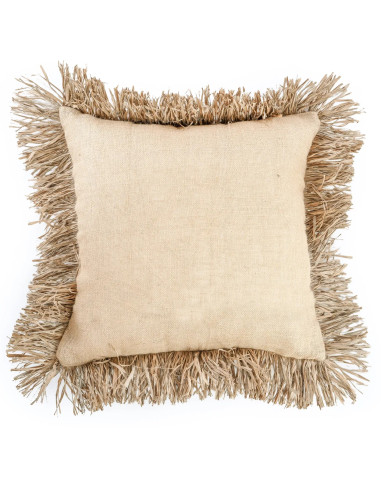 Housse de coussin en jute naturelle - 60x60