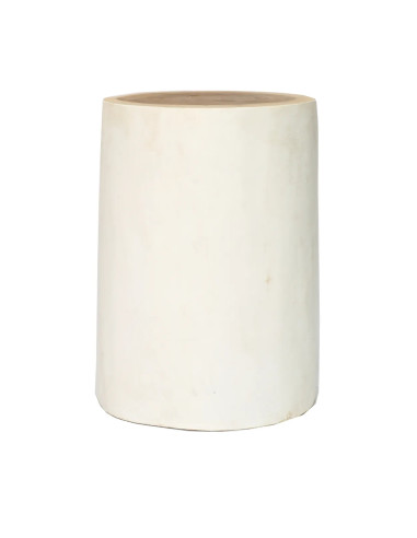 Tabouret/Table d'appoint Tribe - Naturel/Blanc