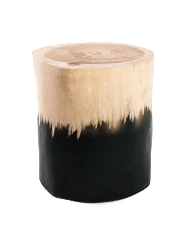 Tabouret/Table d'appoint Morocho Kruk - Noir Naturel