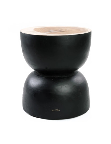 Tabouret/Table d'appoint De Karbun Kruk - Noir Naturel