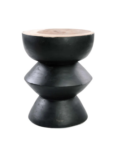 Tabouret/Table d'appoint De Kulun Kruk - Noir Naturel