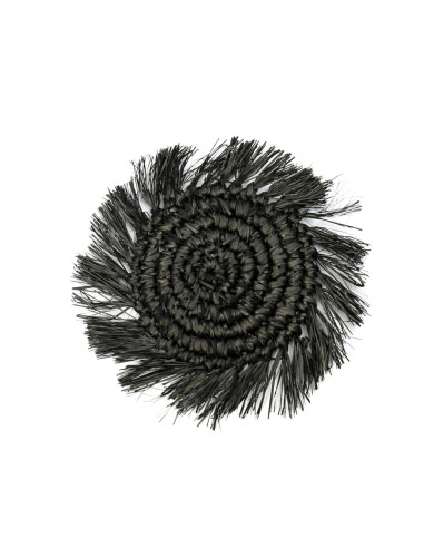 Le Sous-Verre Fringe Raffia - Noir