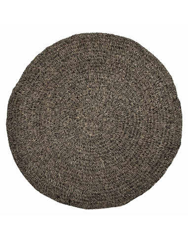 Le tapis en seagrass - Naturel Noir - 200