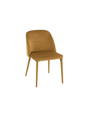 Chaise Charlotte Textile/Métal Ocre