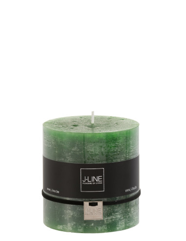 Bougie cylindrique vert clair -75H