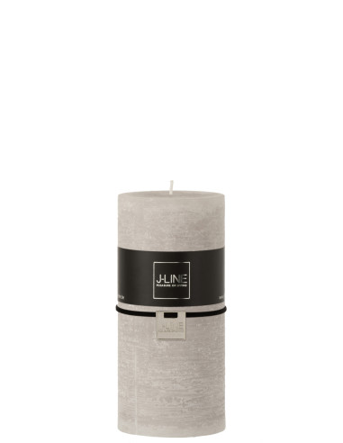 Bougie cylindrique gris clair L70h