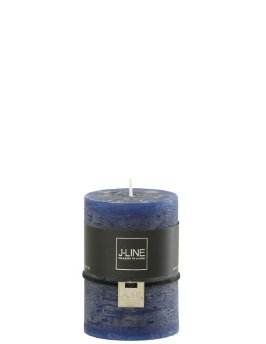 Bougie cylindrique bleu foncé moyen 48H