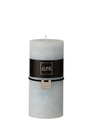 Bougie cylindrique bleu clair L70h