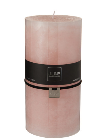 Bougie cylindrique rose poudré XXL cm-140H