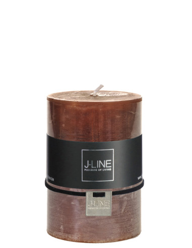 Bougie cylindrique marron M 48H J Line