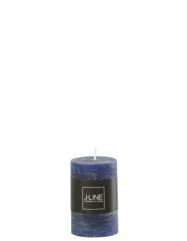 Bougie cylindrique bleu foncé petite 18H