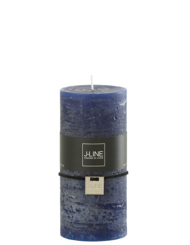 Bougie cylindrique bleu foncé grande 72H