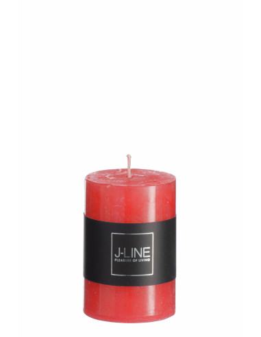 Bougie cylindrique rouge S18h