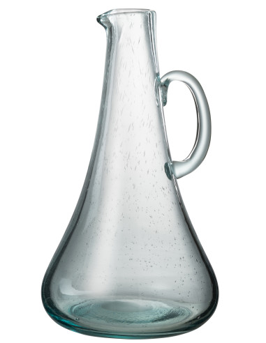 Carafe en verre bleu clair