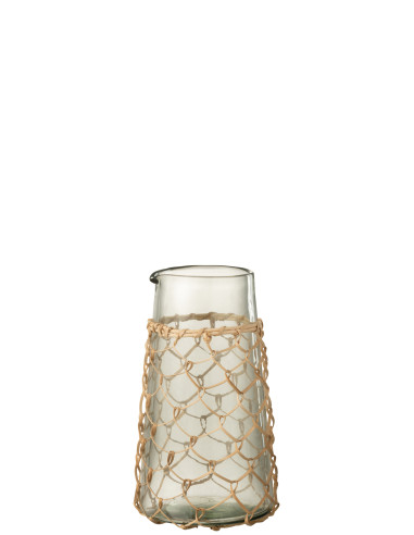 Carafe Tricot Verre/Canne Transparent