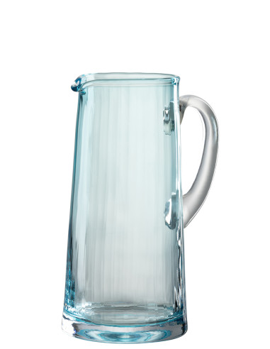 Carafe Lignes Verre Bleu