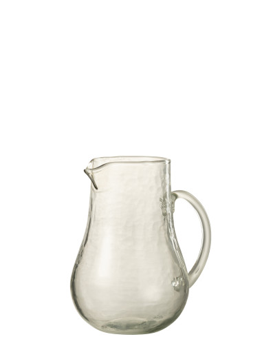 Carafe en verre transparente de grande taille