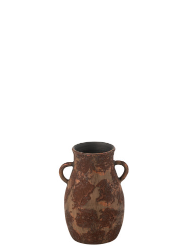 Vase Amphore Terre Marron/Rouille Petit