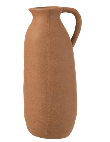 Vase Cruche en céramique marron grand