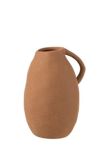 Vase Cruche en céramique marron de taille moyenne