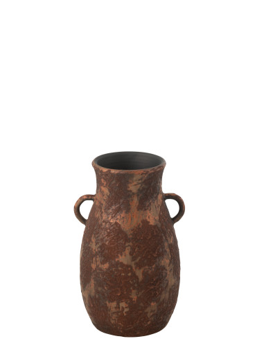 Vase Amphore Terre Marron/Rouille Moyen