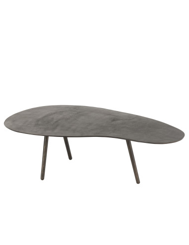 Table basse en aluminium/fer noir de grande taille