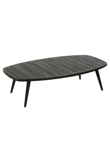 Table basse rectangulaire en teck recyclé noir