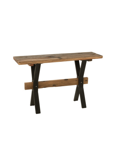 Table console en bois vintage marronJ-Line