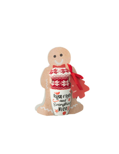 Tasse+Chaussettes Dans Boîte Cadeau Céramique RougeJ-Line