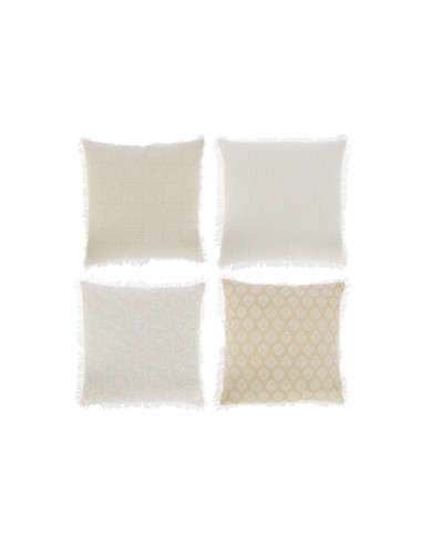 Coussin en textile beige assorti de 4J-Line