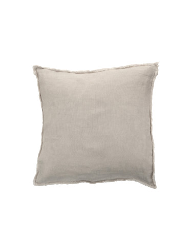 Coussin en lin lavé gris clairJ-Line