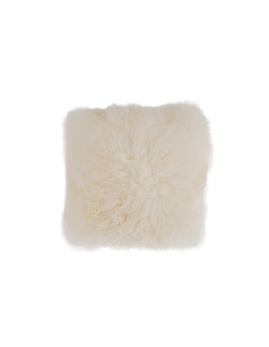 Coussin en peau de mouton carré blancJ-Line