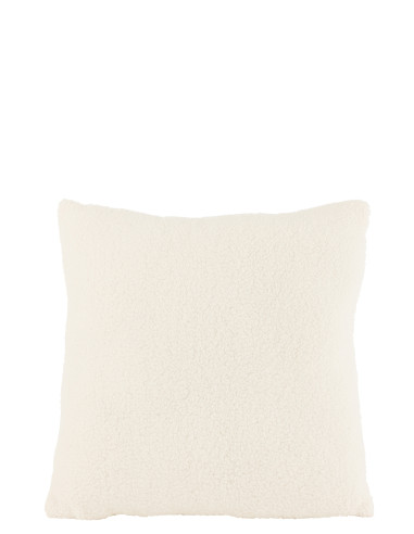 Coussin Teddy Bouclé BlancJ-Line