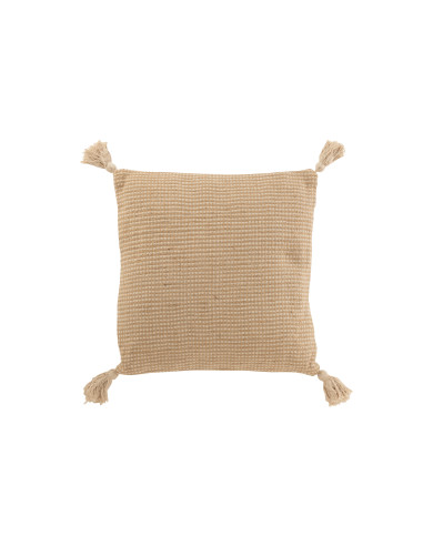 Coussin en jute coton / jute beige / marronJ-Line