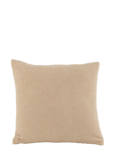 Coussin Teddy Bouclé Beige ChaudJ-Line