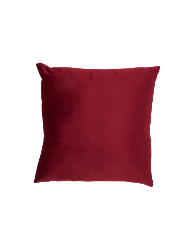 Coussin carré en velours rougeJ-Line