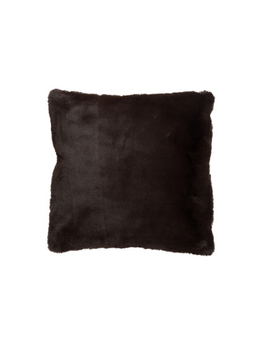 Coussin mignon en polyester brun foncéJ-Line